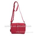 shiny rivet red genuines leather lady shoulder bag, woman design cross body bag